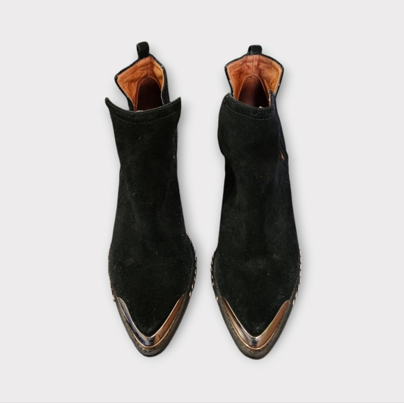 Jeffrey Campbell Optimum Black Suede Studded Ankle Boots - Picture 3 of 8